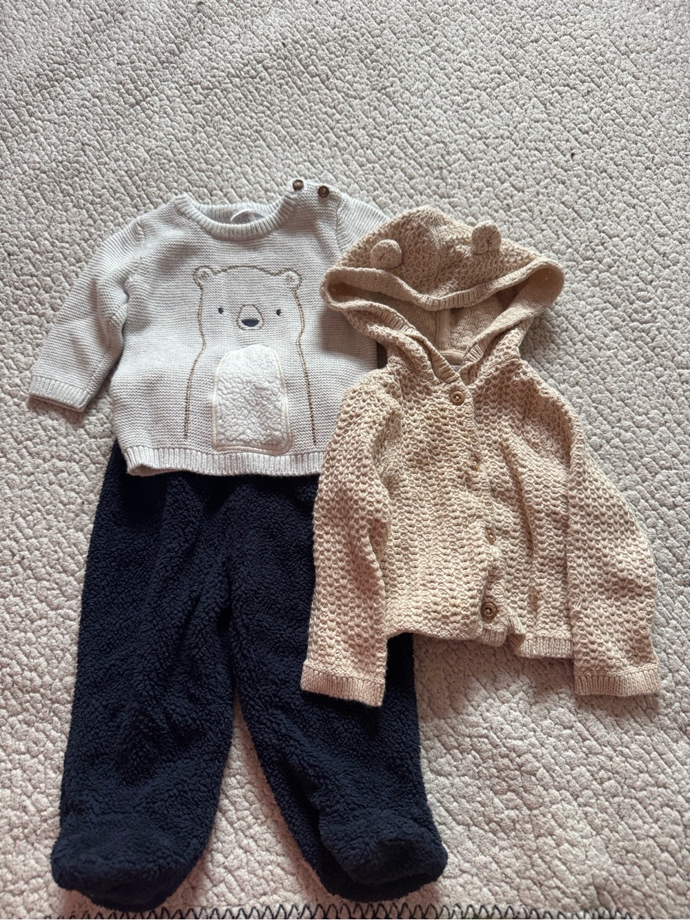 Baby Winter Clothes Lot 3 Pieces Size 3-6 Months Pants Sweater Outfit